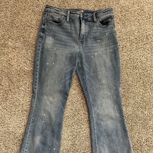 Kut Stella High Rise Fab Ab Flare Jeans paint splattered Size 10